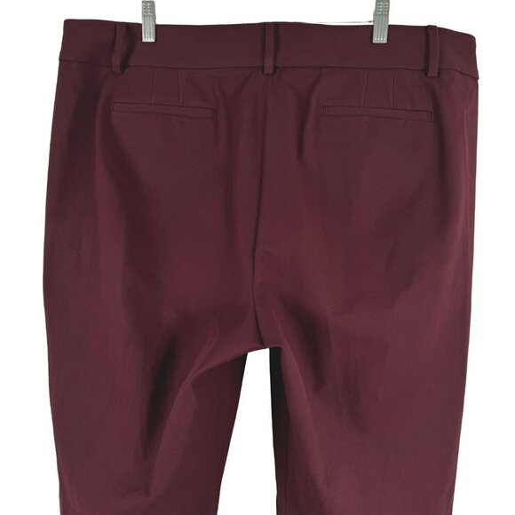 Talbots Classic Straight Pants Womens 20L‎ Burgundy Cotton Spandex NWT PT-2300 - Picture 5 of 10